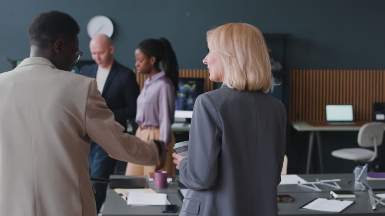 Business Meeting in Modern Office