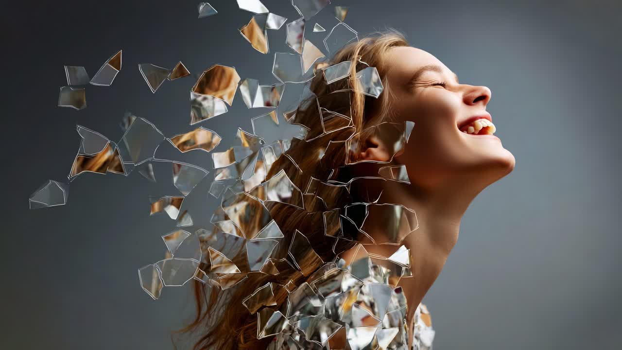 Embracing Beauty and Transformation: A Captivating Journey through Reflection and Emotion, Celebrating the Essence of Self-Discovery and Artistic Expression in Unique Imagery