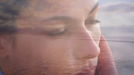 woman and the beach