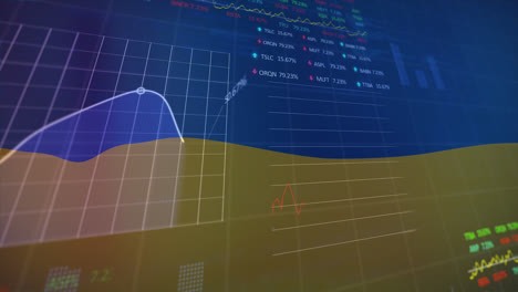 Animación-Del-Procesamiento-De-Datos-Sobre-La-Bandera-De-Ucrania