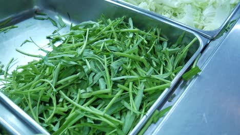 greens vegetable ready to cook at buffet