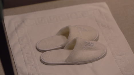 winter pure slipper for guests in the room