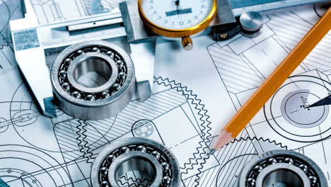 technical drawing and tools