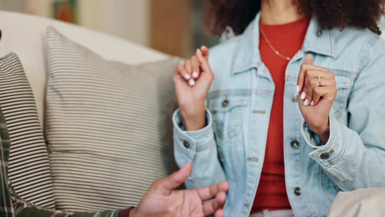 Couple having a conversation