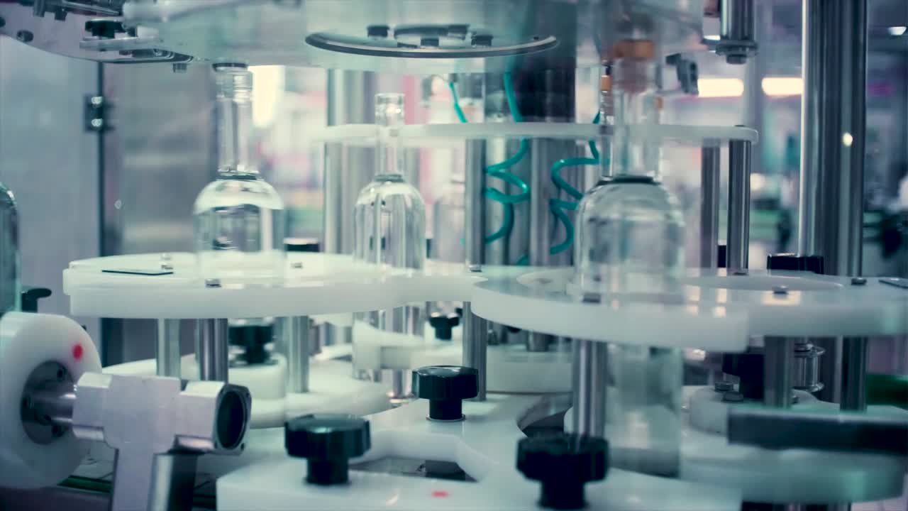 Processo automatizzato di riempimento e tappatura di bottiglie
