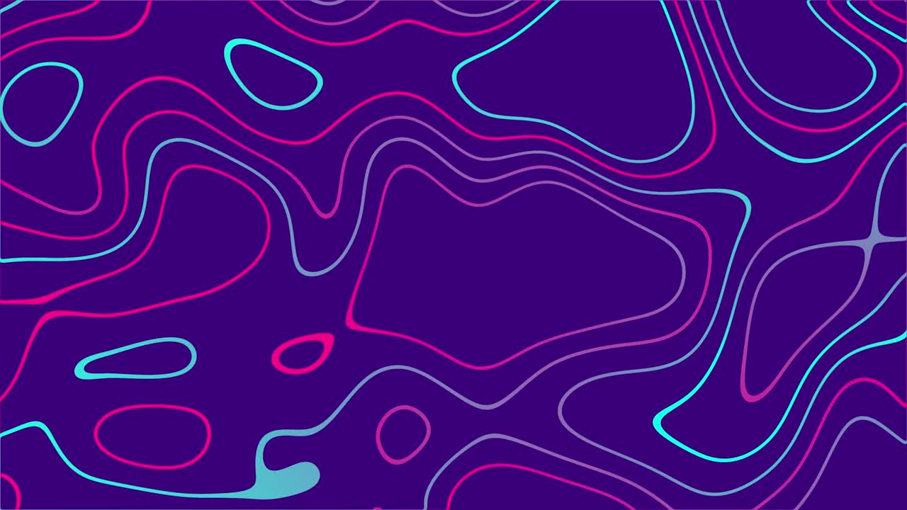 Dynamic Abstract Wavy Lines Animation on Purple Background