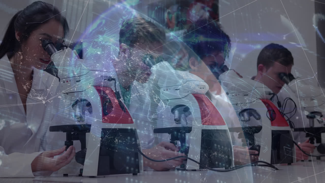 전화 헤드 ⁇ 을 사용하는 비즈니스 사람들을 통해 연결의 애니메이션