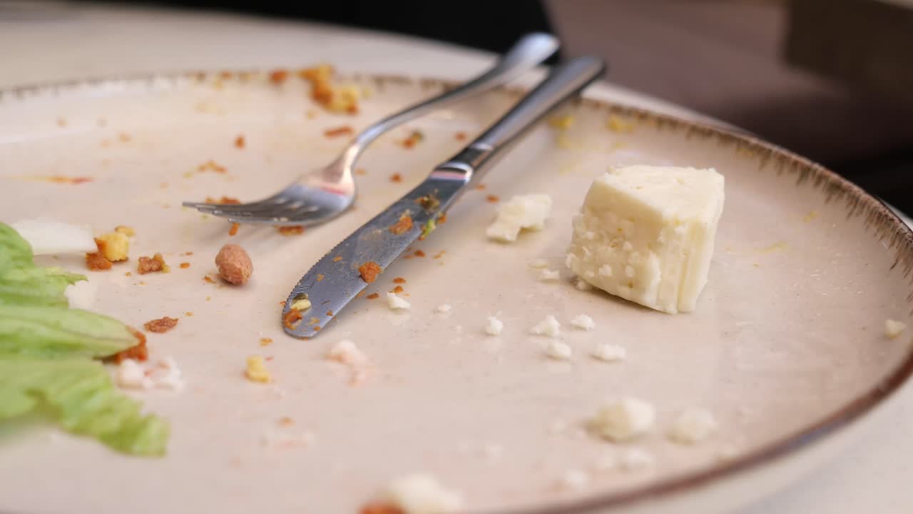 Leftovers on a plate