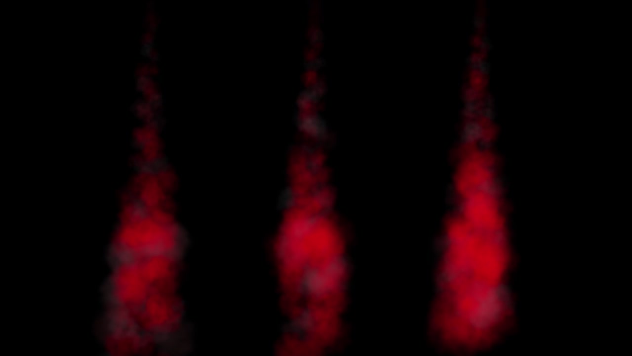 las partículas de color que soplan el humo animación gráficos de movimiento