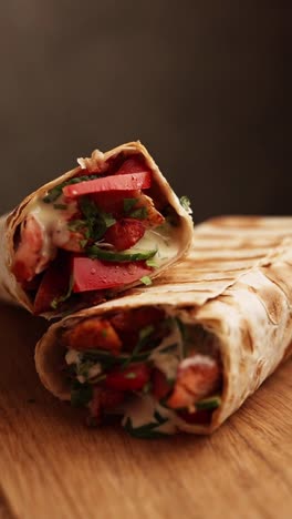 delicious shawarma wrap