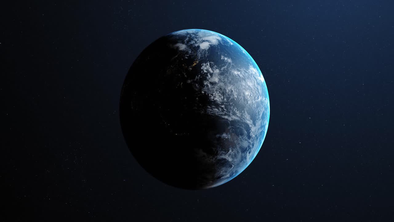 animación de la tierra en el espacio 4k