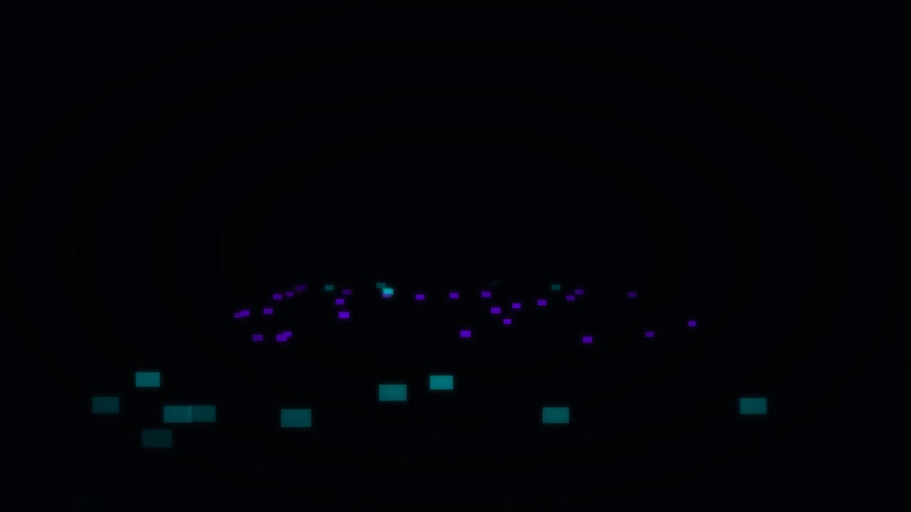 Abstract Digital Background with Glowing Floating Rectangles