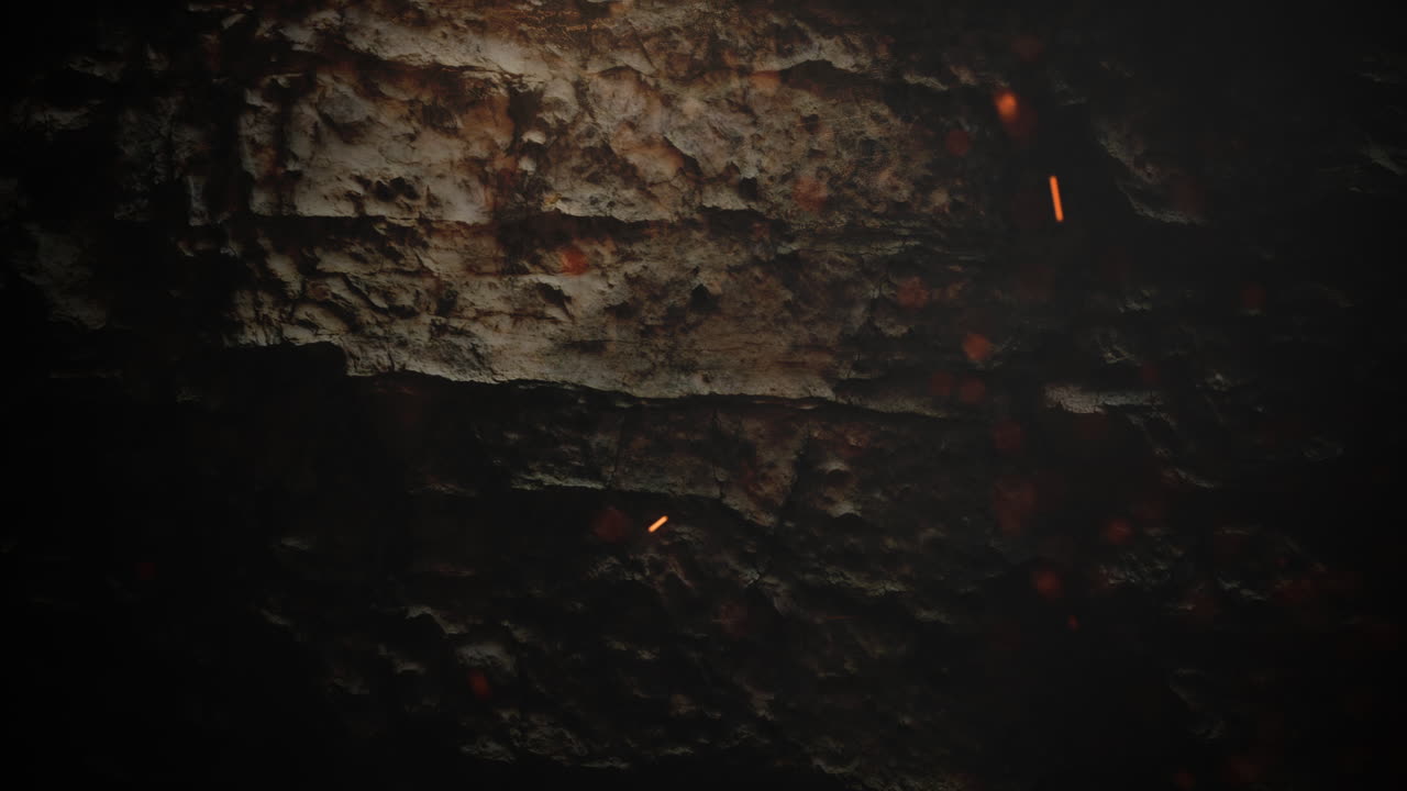 Fly gold glitters on dark grunge texture of stone