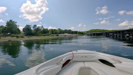 front deck of a sports boat that is