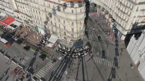 observing marseille street from the ferris wheel france