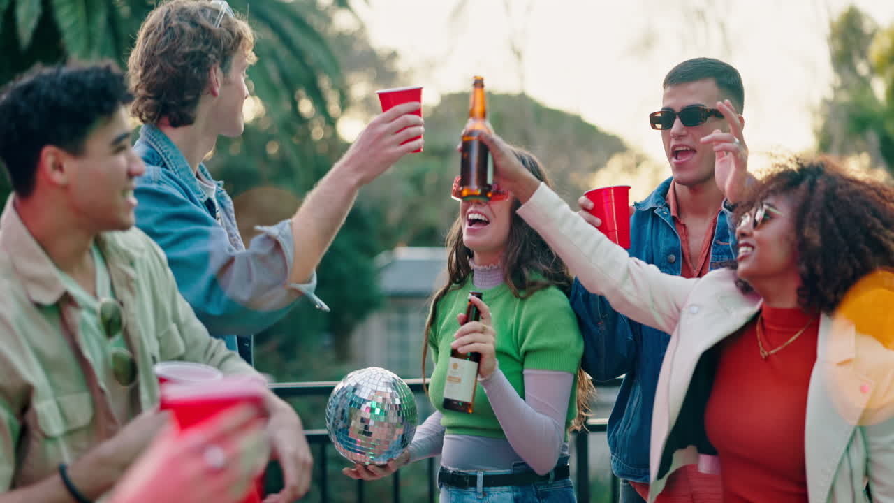 Friends having a party