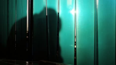 Shadow of working welder