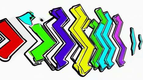 dynamic colorful chevron pattern with abstract arrows