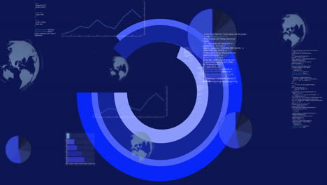 animation of data processing and statistics