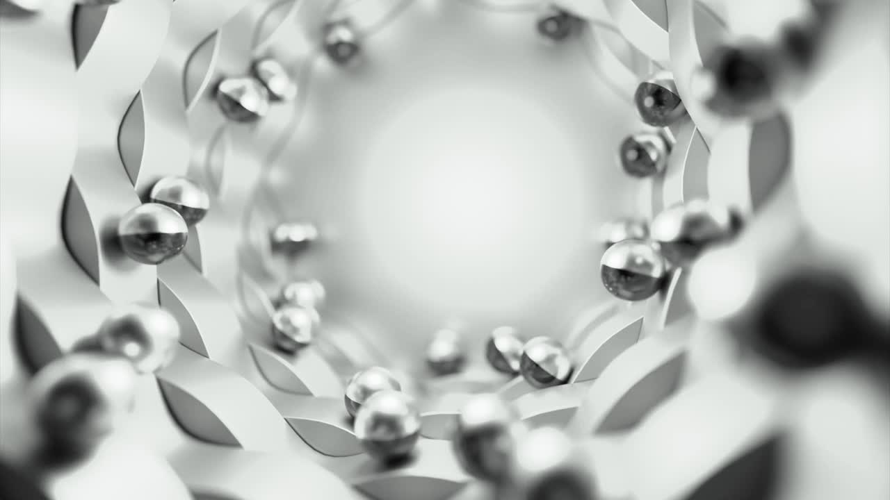 абстрактный 3d-геометрический дизайн с белыми сферами