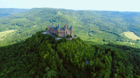 hohenzollern castle, germany. aerial fpv drone flights.