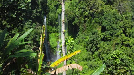 aerial 4k drone footage: majestic sekumpul and fiji waterfalls, singaraja, north bali