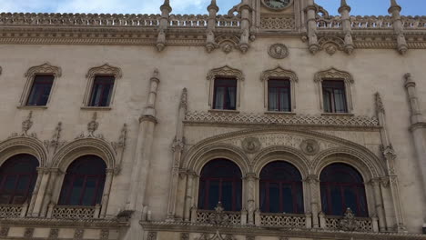 view of rossio's railway station in lisbon