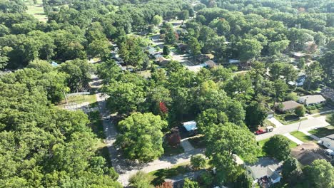 tilting up from a bird's eye view of a street grid