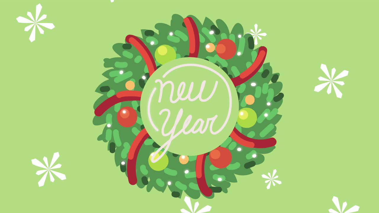 año nuevo con letras en corona