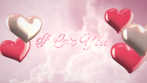 te amo texto y movimiento corazón romántico en el día de san valentín 5