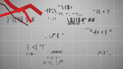 animación del procesamiento de datos financieros sobre un fondo blanco