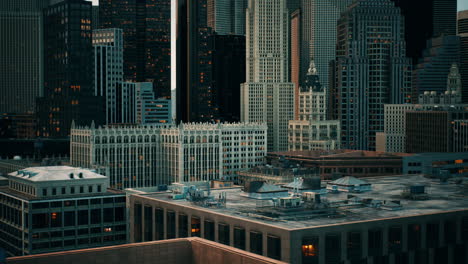 looking down at new york city