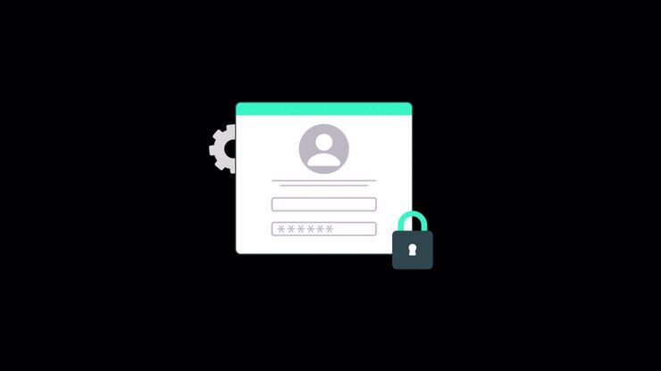 Animated Login Form with Password and Security Padlock