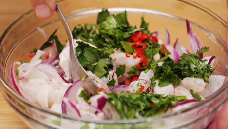 preparación del ceviche