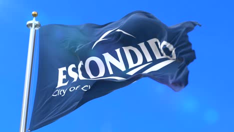 flag of escondido, city of california in united states of america - loop