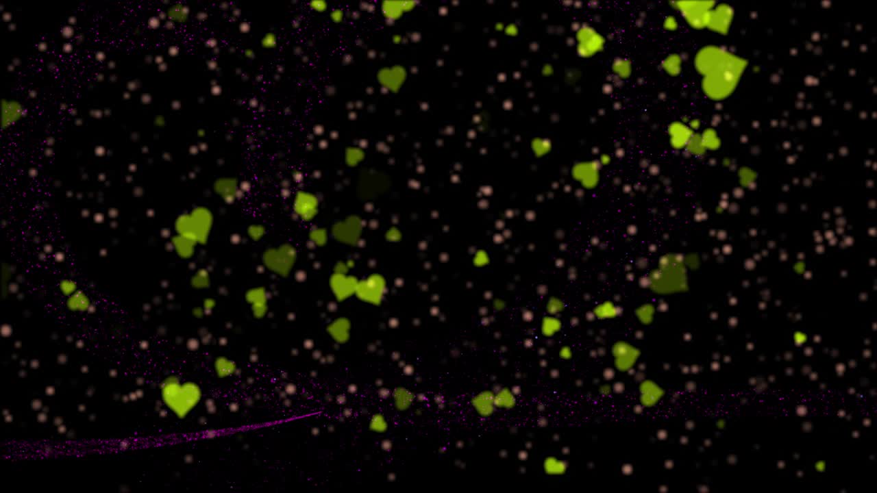 런타인 데이의 은 심장 배경 - 성 발렌타인 인사 카드 모션 디자인