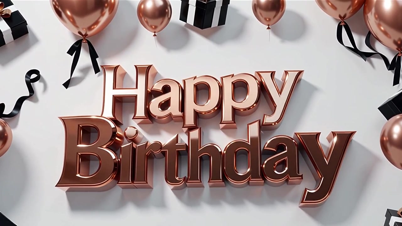 Sfondo di compleanno con palloncini e regali