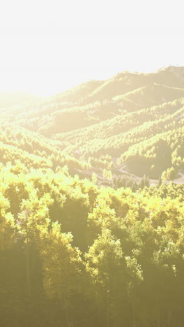 sunrise over vibrant green hills creates a serene landscape