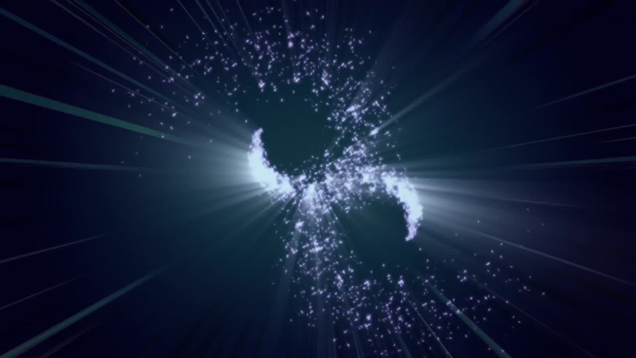 estrellas fugaces brillantes girando contra un fondo negro