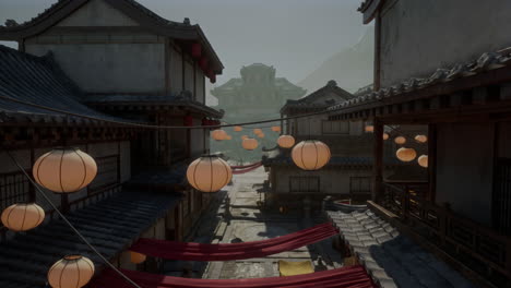 una vista de una antigua ciudad china