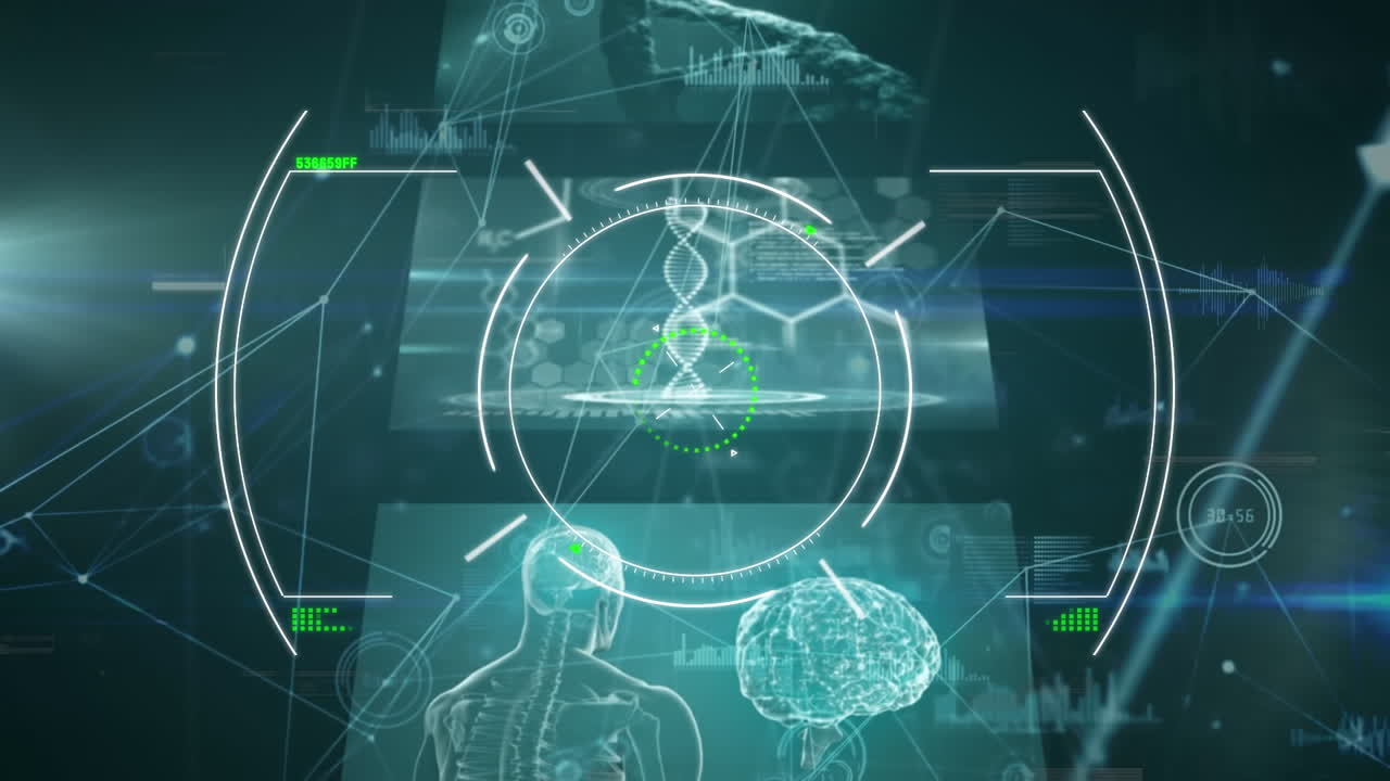 animación del visor y diversos datos en la pantalla con fallo