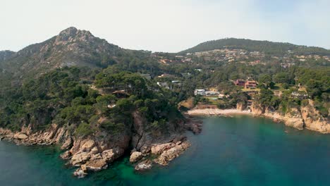 Experience-the-Beauty-of-the-Mediterranean-in-a-Whole-New-Way:-Aerial-Views-of-Cala-Aiguablava,-Sa-Riera,-and-a-Turquoise-Paradise