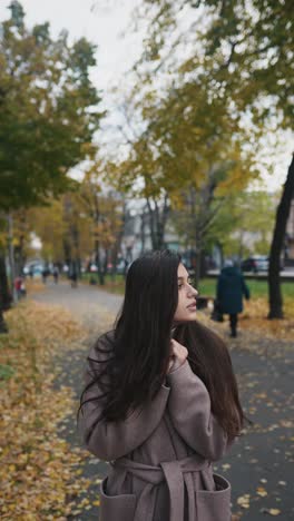 woman in a park in autumn