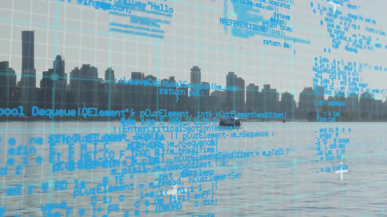 프로그램 코드와 도시 항구