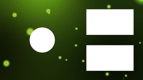 gráficos de movimiento de pantalla de extremo de tarjeta de punto flotante luminoso