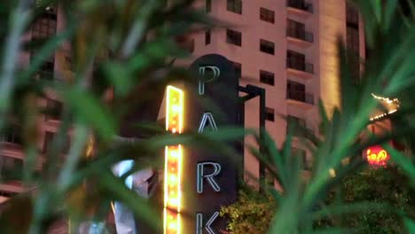 neon "park" sign in downtown las vegas