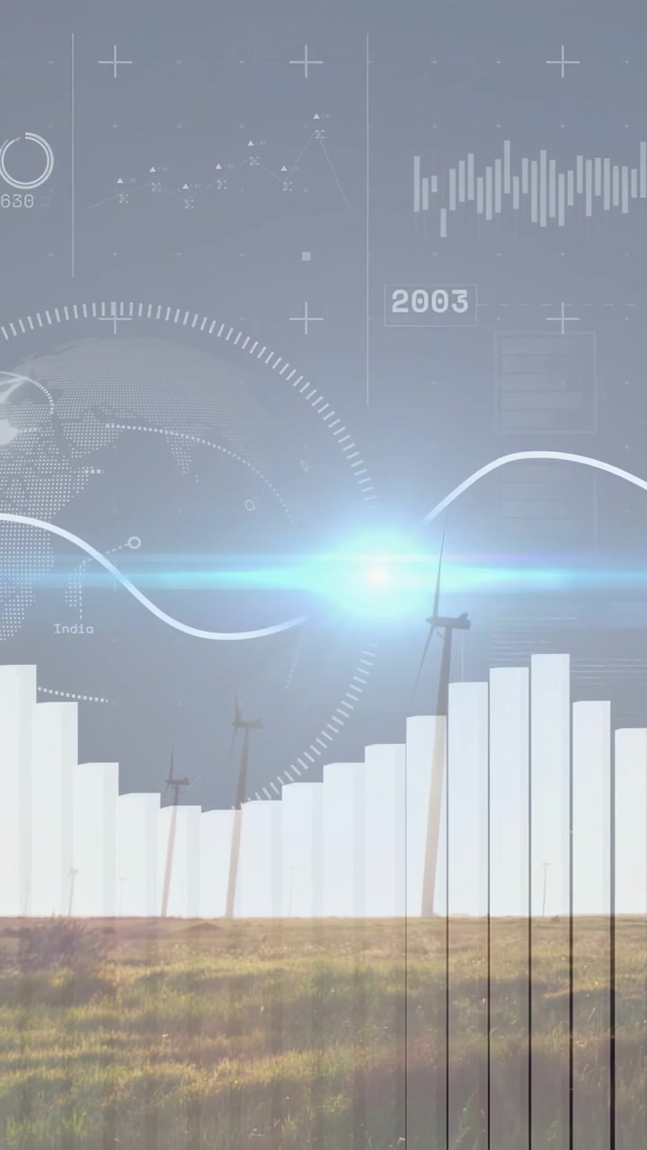 Vertical video: On data ping, main turbine sending feed HUD data rising and waveform tracking wind