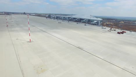 aerial view of airport under construction