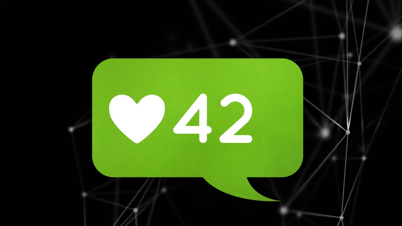 심장이 있는 메시지 거품 아이콘