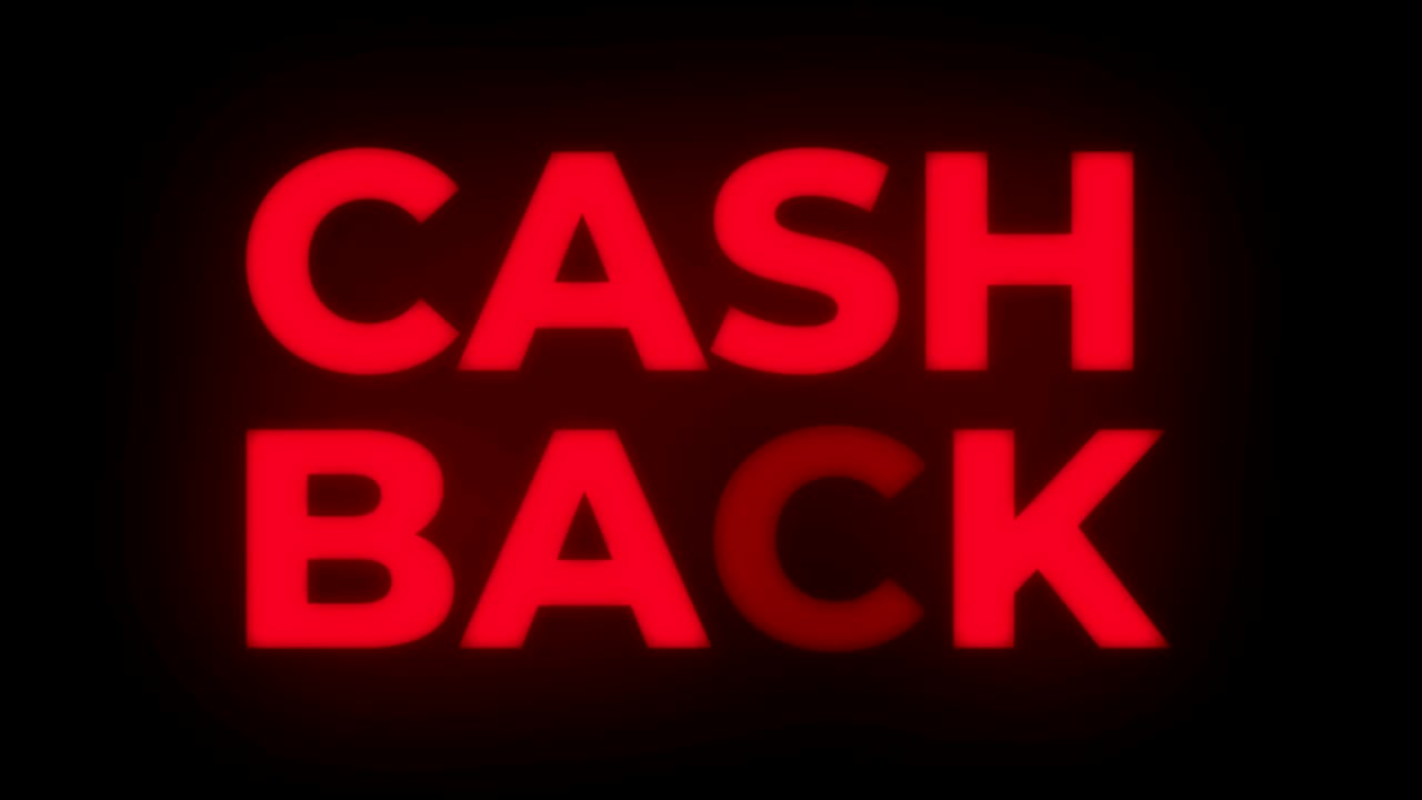 キャッシュバック・テキスト・フリッキング・ディスプレイ プロモーション・ループ